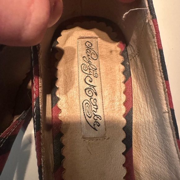 Naughty Monkey Red and Blue Striped Heels - Picture 2 of 5